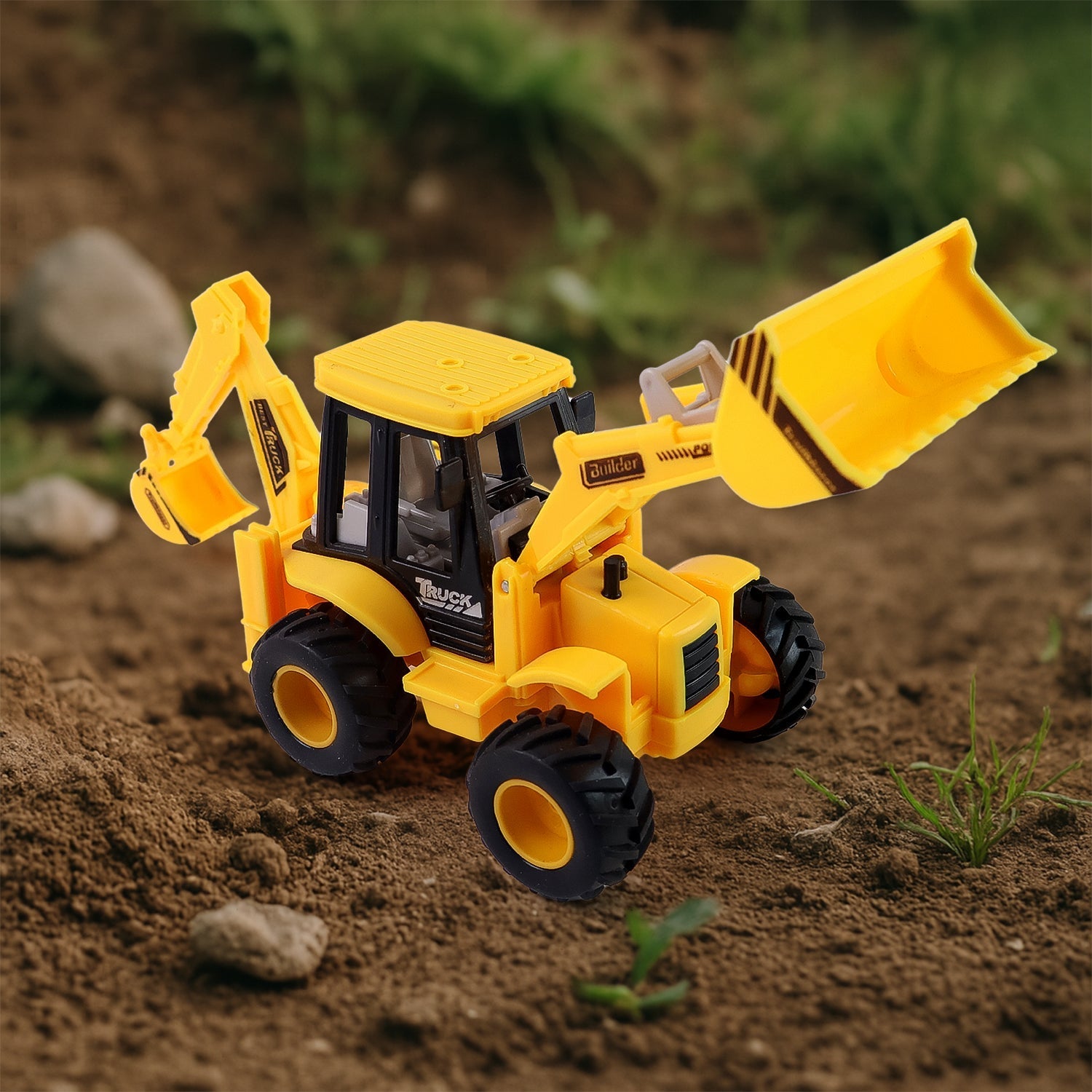 LALA Friction Powered JCB Style Backhoe Loader Construction Toy Truck for Kids (1 Pc) LALA Friction Powered JCB Style Backhoe Loader Construction Toy Truck for Kids (1 Pc)